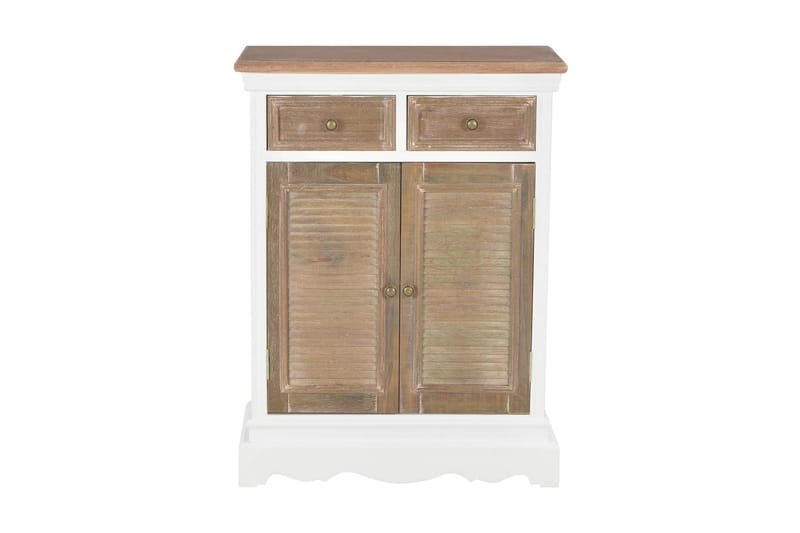 Skänk vit 60x30x80 cm massivt trä - Vit - Sideboard & skänk