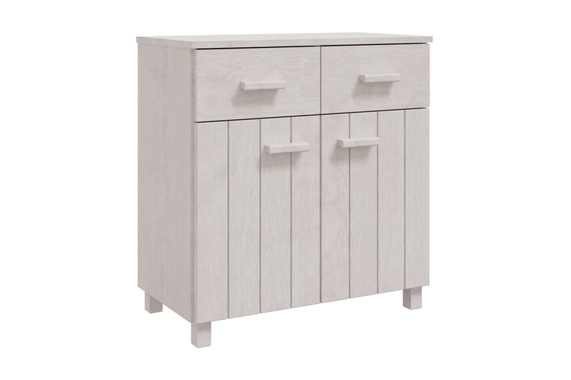 Skänk vit 79x40x80 cm massiv furu - Vit - Sideboard & skänk