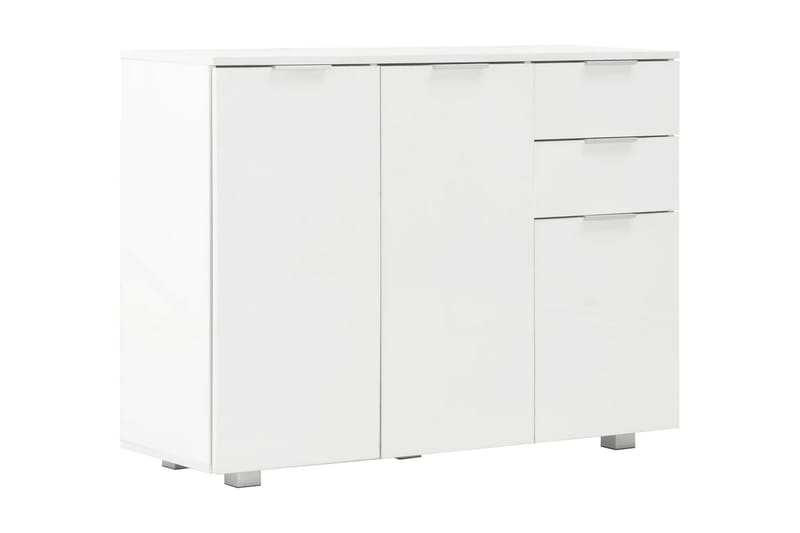 Skänk vit högglans 107x35x76 cm - Vit - Förvaring - Förvaringsmöbler - Sideboard & skänk