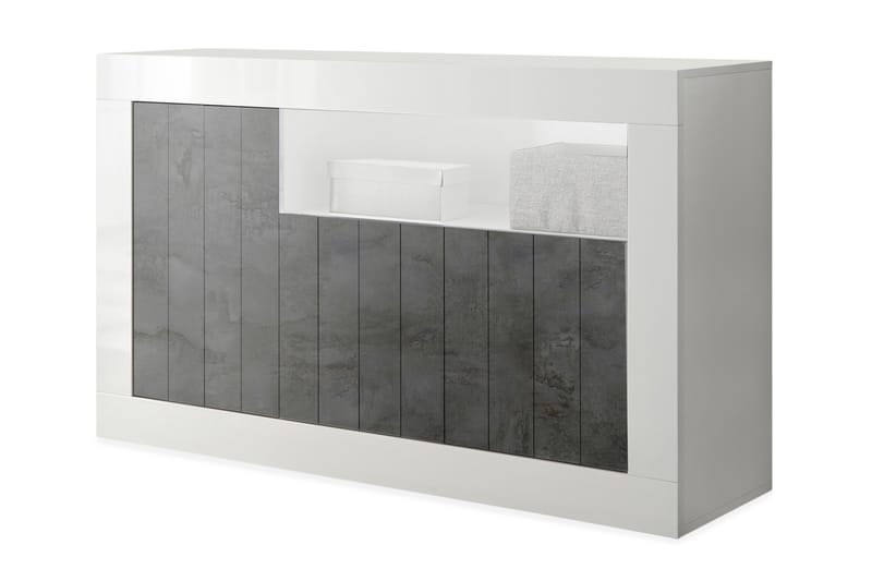 Urbino Skänk Medio 138 cm - Vit/Gråmelerad - Sideboard & skänk - Konsolbord & sidobord