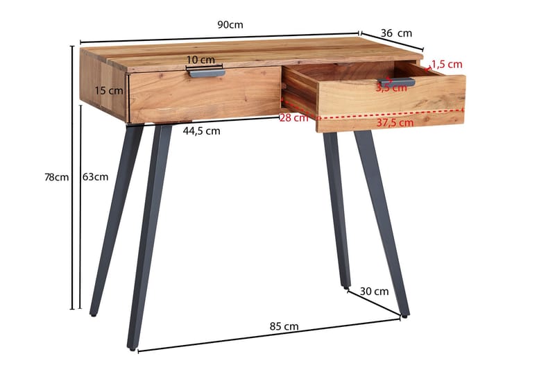 Willowdale Sideboard 90x36 cm - Brun/Svart - Förvaring - Förvaringsmöbler - Sideboard & skänk