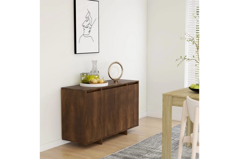 Skänk brun ek 120x41x75 cm spånskiva - Brun - Förvaring - Förvaringsmöbler - Sideboard & skänk