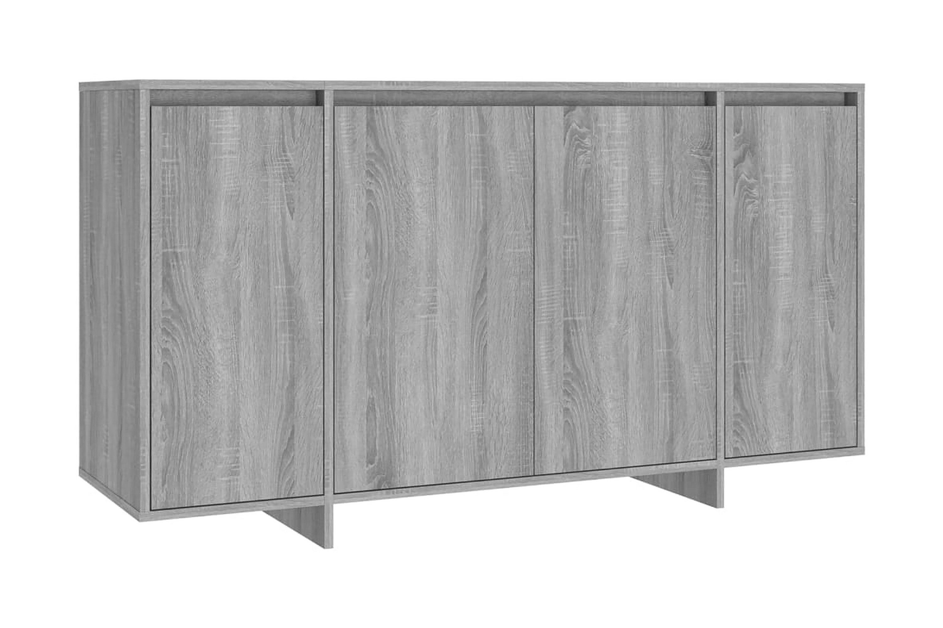 Skänk grå sonoma-ek 135x41x75 cm spånskiva - Grå ek Sideboard & skänk Trä