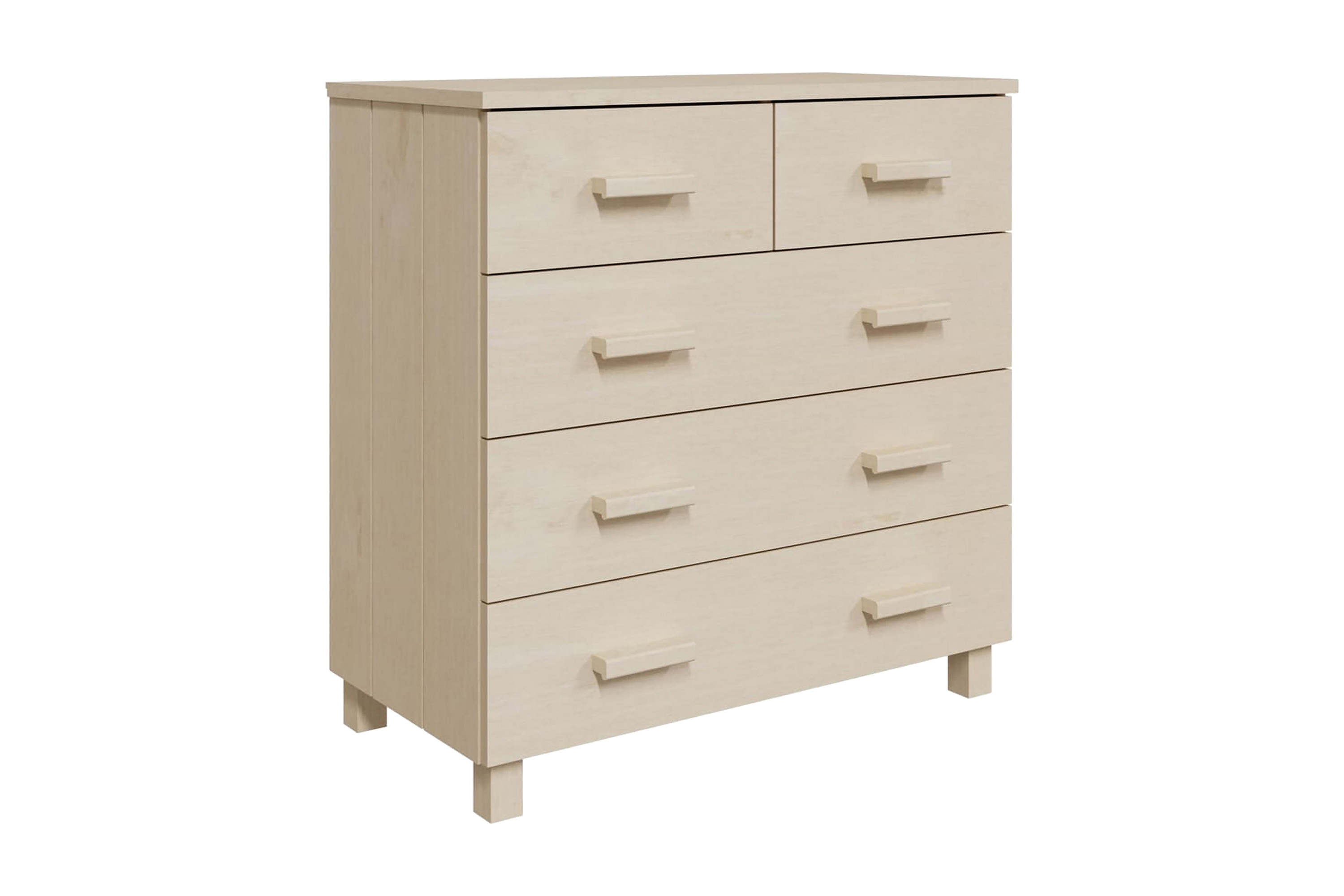 Skänk honungsbrun 79x40x80 cm massiv furu - Honung Sideboard & skänk Gul Trä