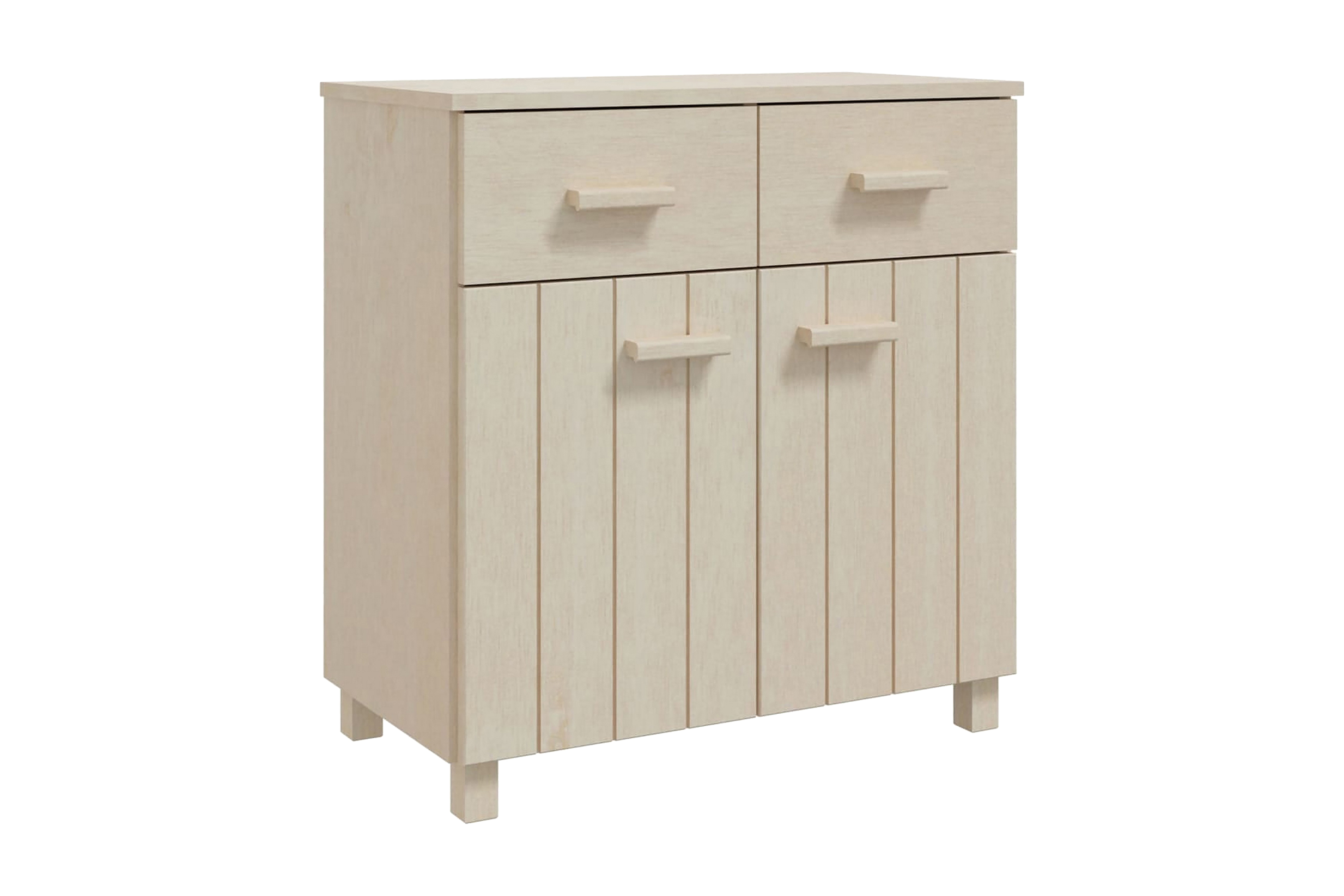 Skänk honungsbrun 79x40x80 cm massiv furu - Honung Sideboard & skänk Gul Trä