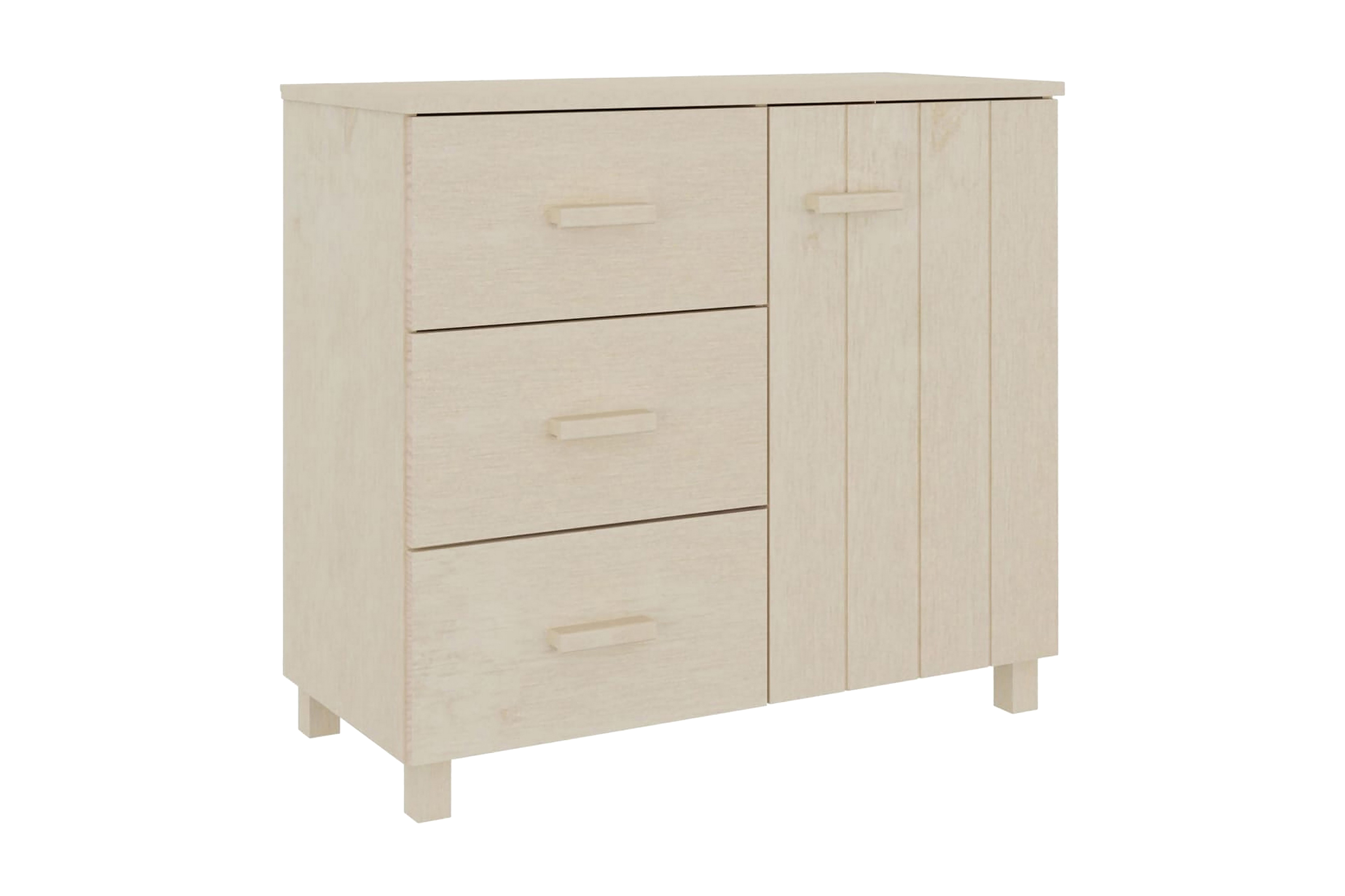 Skänk honungsbrun 90x40x80 cm massiv furu - Honung Sideboard & skänk Gul Trä