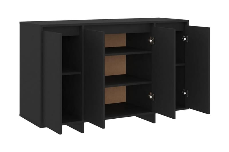 Skänk svart 120x41x75 cm spånskiva - Svart - Förvaring - Förvaringsmöbler - Sideboard & skänk