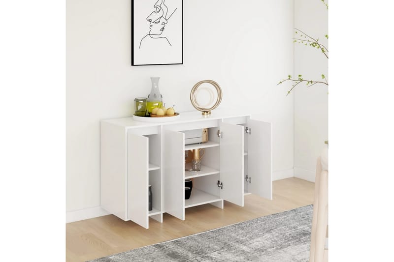 Skänk vit 120x41x75 cm spånskiva - Vit - Förvaring - Förvaringsmöbler - Sideboard & skänk