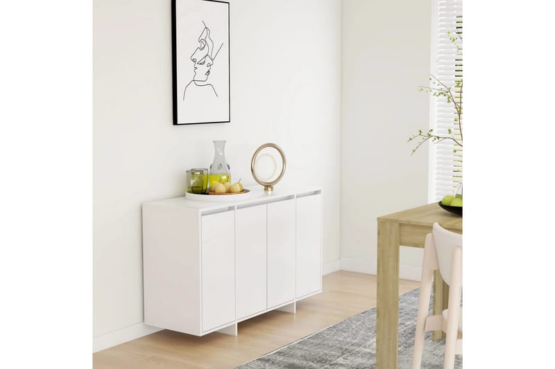 Skänk vit 120x41x75 cm spånskiva - Vit - Förvaring - Förvaringsmöbler - Sideboard & skänk