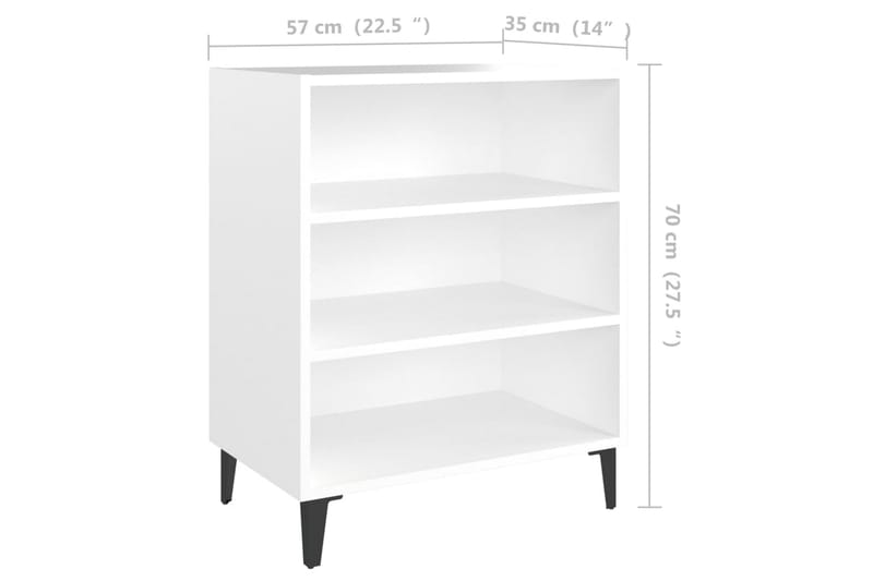 Skänk vit 57x35x70 cm spånskiva - Vit - Förvaring - Förvaringsmöbler - Sideboard & skänk