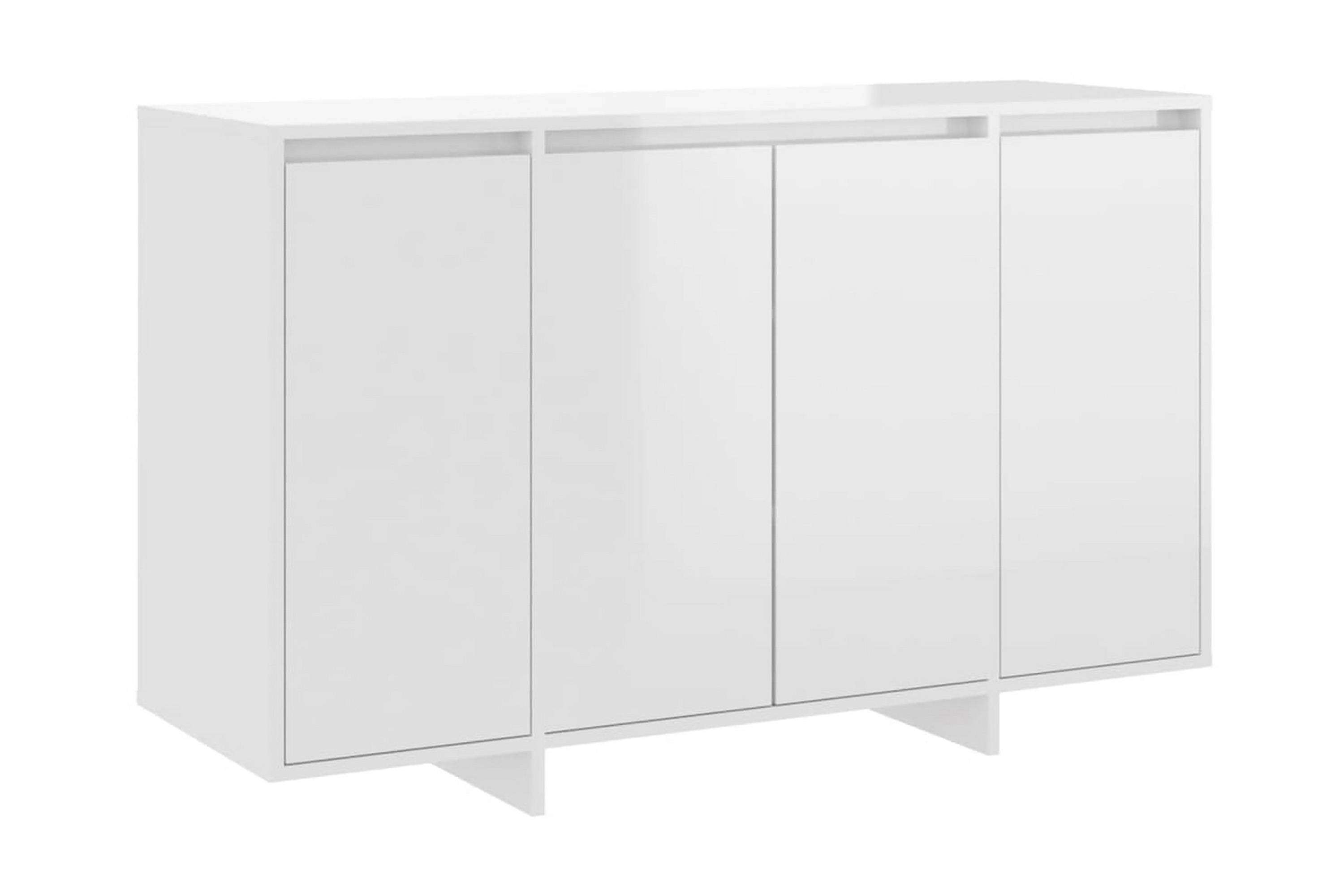 Skänk vit högglans 120x41x75 cm spånskiva - Vit Sideboard & skänk Trä