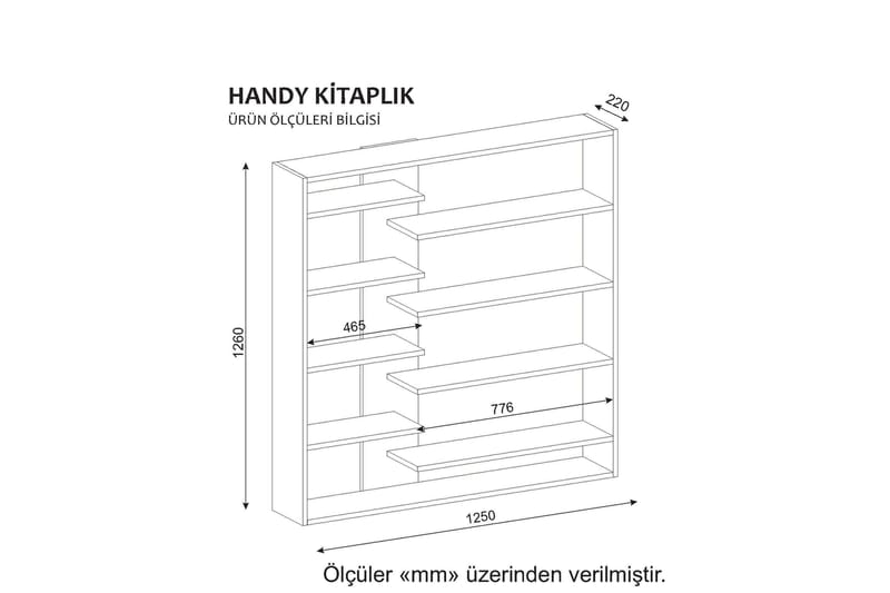 Asillane Bokhylla Stor - Vit - Förvaring - Hylla - Bokhylla