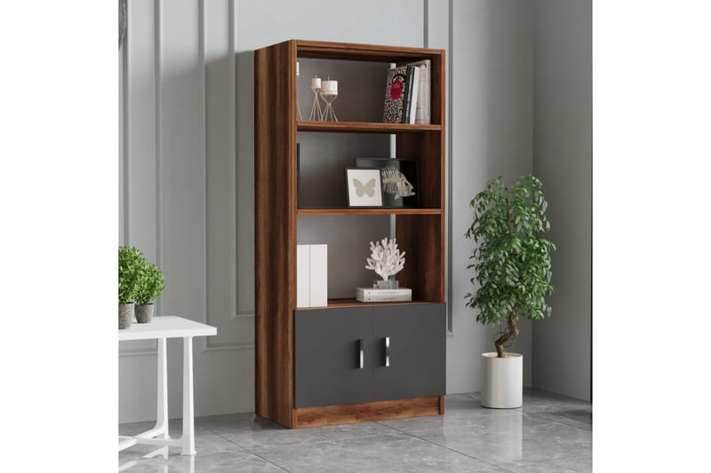 Barrock Bokhylla 38x64 cm - Teak/Antracit - Bokhylla