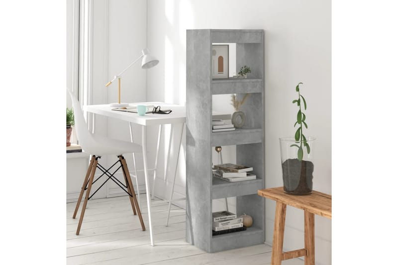 beBasic Bokhylla/Rumsavdelare betonggrå 40x30x135 cm - Grey - Bokhylla