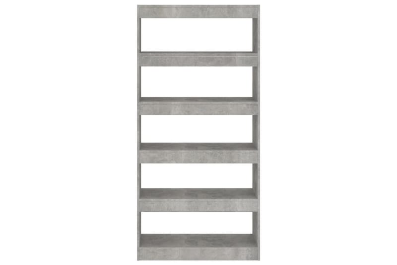 beBasic Bokhylla/Rumsavdelare betonggrå 80x30x166 cm konstruerat trä - Grey - Bokhylla