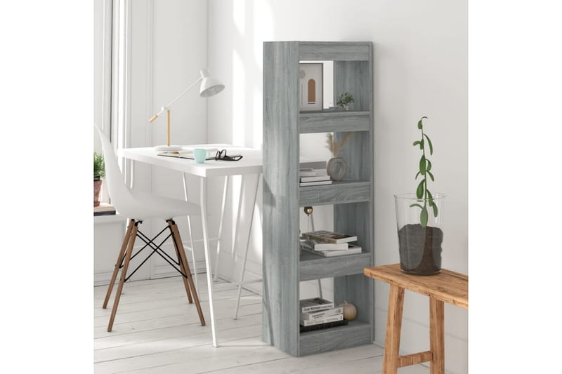 beBasic Bokhylla/Rumsavdelare grå sonoma-ek 40x30x135 cm - Grey - Bokhylla