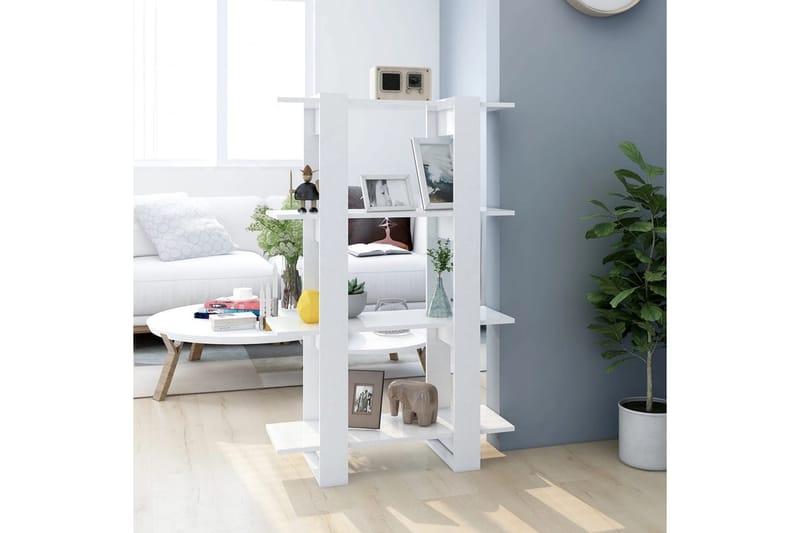 beBasic Bokhylla/Rumsavdelare vit 80x30x123,5 cm - White - Bokhylla