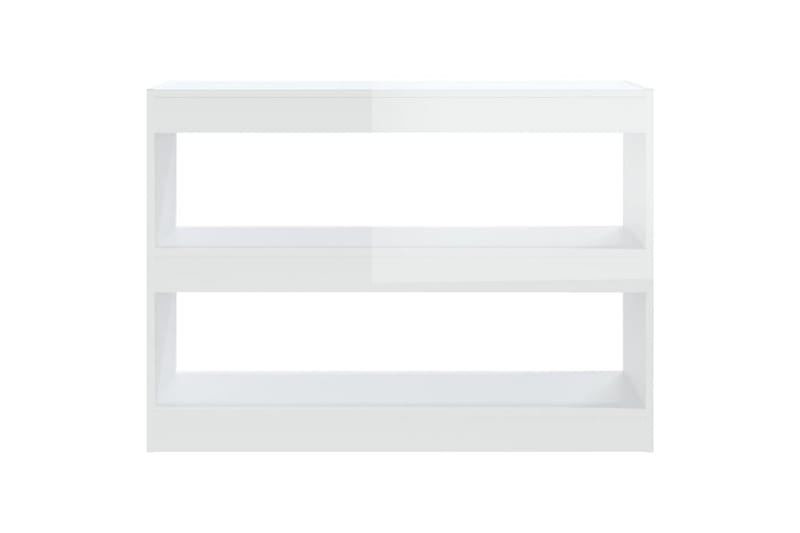 beBasic Bokhylla/Rumsavdelare vit högglans 100x30x72 cm - White - Bokhylla