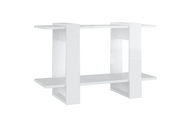 beBasic Bokhylla/Rumsavdelare vit högglans 80x30x51 cm - White - Bokhylla