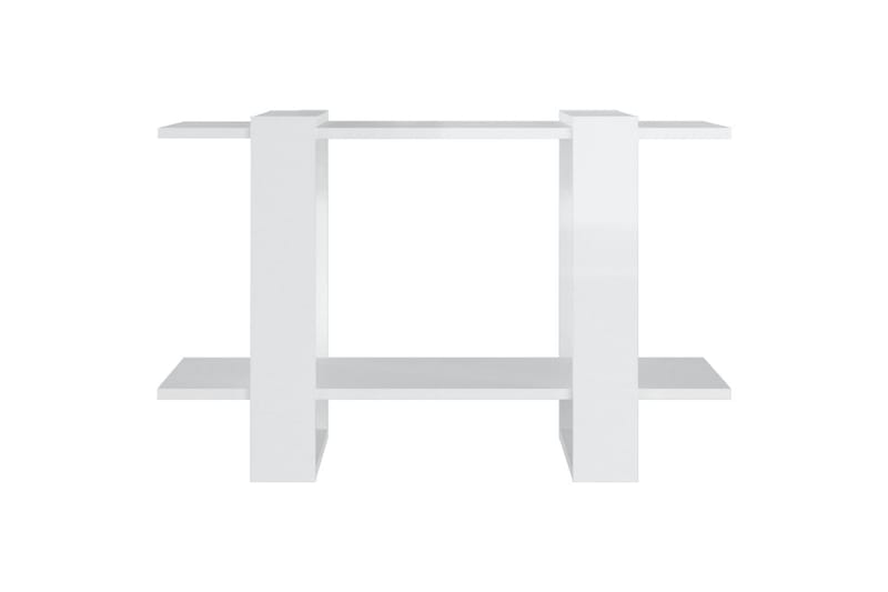 beBasic Bokhylla/Rumsavdelare vit högglans 80x30x51 cm - White - Bokhylla