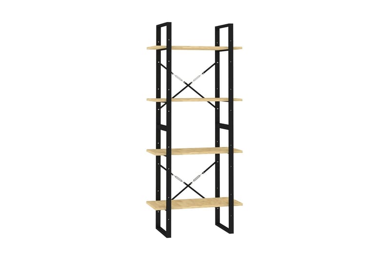 Bokhylla 4 hyllplan 60x30x140 cm massiv furu - Brun - Förvaring - Hylla - Bokhylla