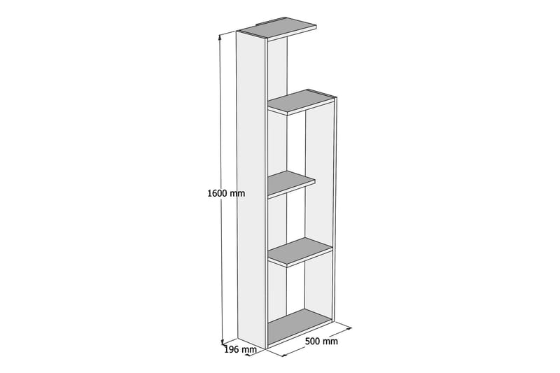 Gersby Bokhylla 50 cm - Brun - Bokhylla