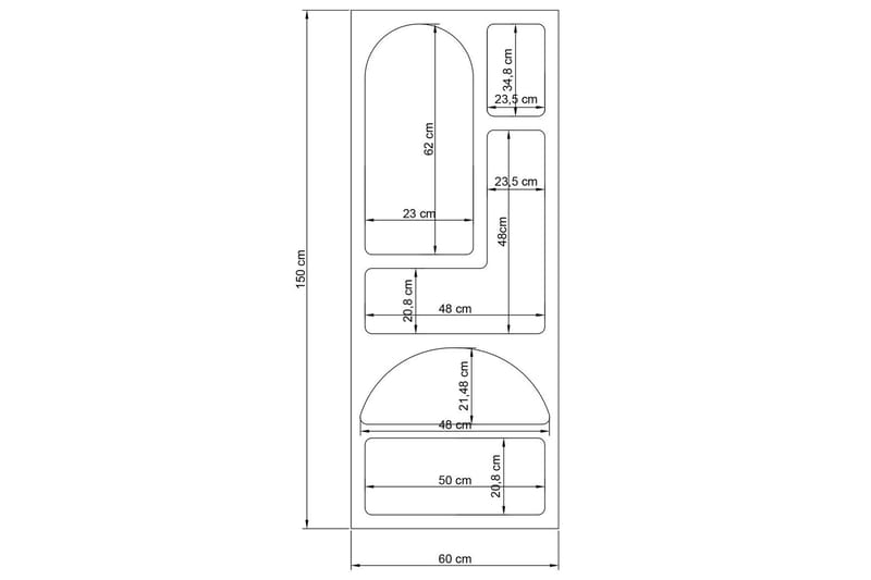 Najrana Bokhylla 60 cm - Vit - Bokhylla