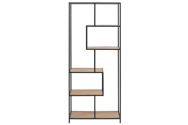 Seaford Hylla 77x35x185 cm Ek/Svart - Förvaring - Hylla - Bokhylla