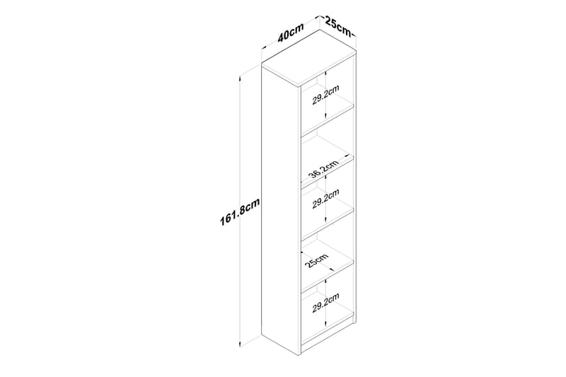 Dystany Bokhylla 40 cm - Antracit - Förvaring - Hylla - Bokhylla