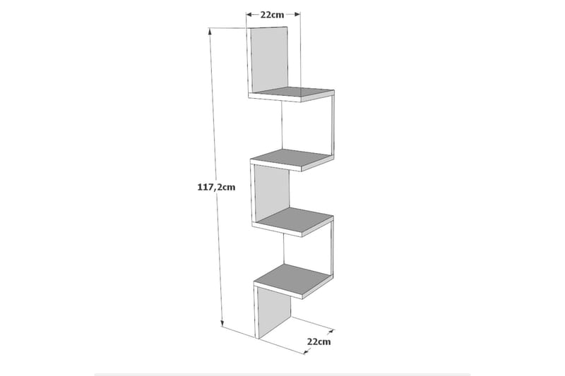 Ezzi Vägghylla 22 cm - Vit - Förvaring - Hylla - Vägghylla