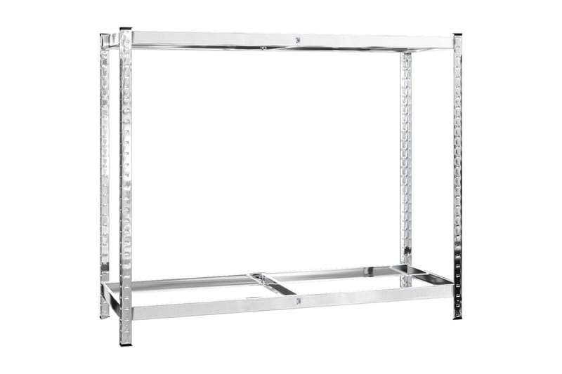 beBasic Däckställ 2 hyllplan silver 110x40x110 cm stål - Silver - Lagerhylla