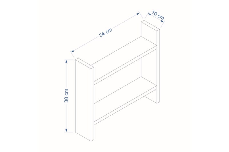 Endicott Lagerhylla 34x10 cm - Antracit - Förvaring - Hylla - Förvaringshylla - Lagerhylla