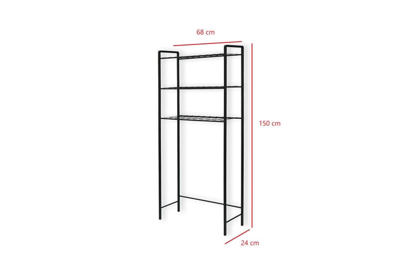 Heulwen Lagerhylla 24x68 cm - Svart - Förvaring - Hylla - Förvaringshylla - Lagerhylla