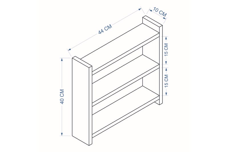 Kosmikoa Lagerhylla 44x10 cm - Antracit - Förvaring - Hylla - Förvaringshylla - Lagerhylla