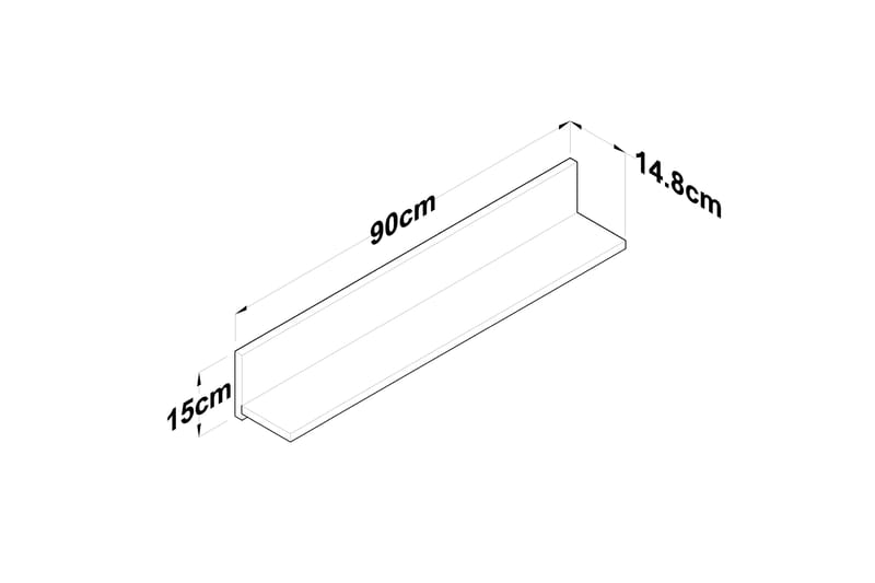 Friederich Vägghylla 90 cm - Valnöt - Förvaring - Hylla - Vägghylla