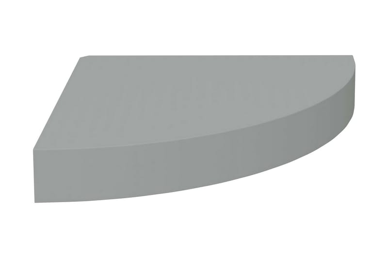 Svävande hörnhyllor 2 st grå 25x25x3,8 cm MDF - Grå - Kökshylla - Hörnhylla