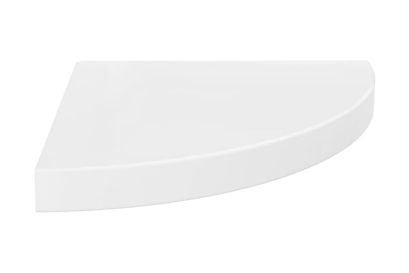 Svävande hörnhyllor 4 st vit högglans 35x35x3,8 cm MDF - Vit - Kökshylla - Hörnhylla