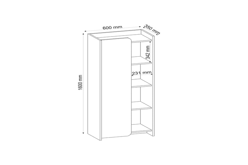 Howe Bokhylla 60 cm - Ljusbrun/Beige - Förvaring - Hylla - Bokhylla