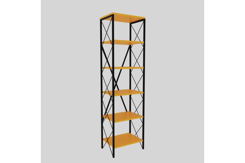 Suadiye Bokhylla 50 cm - Gul/Svart - Förvaring - Hylla - Bokhylla