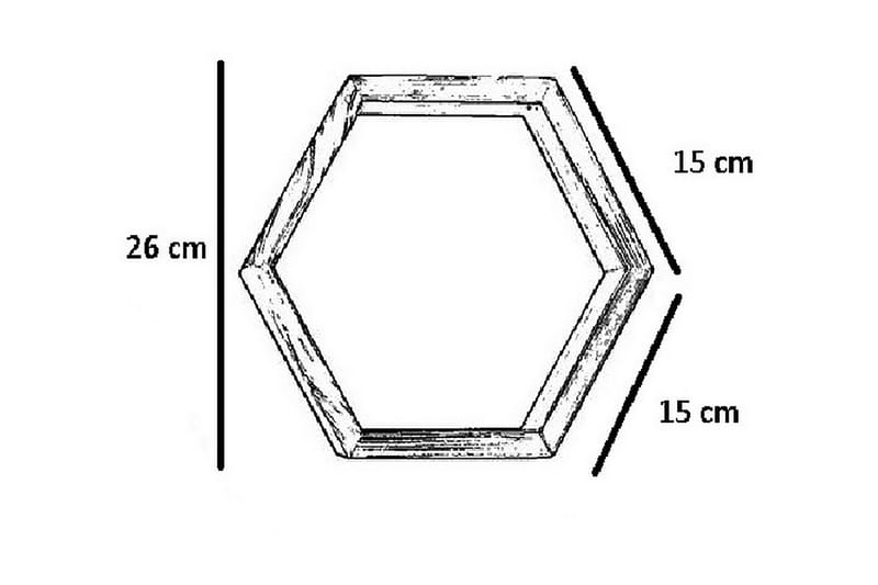 Andifli Vägghylla 26x26 cm - Brun - Vägghylla
