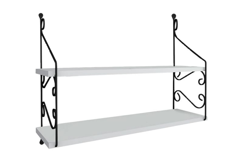 Decormet Vägghylla 2 Hyllor - Vit - Vägghylla