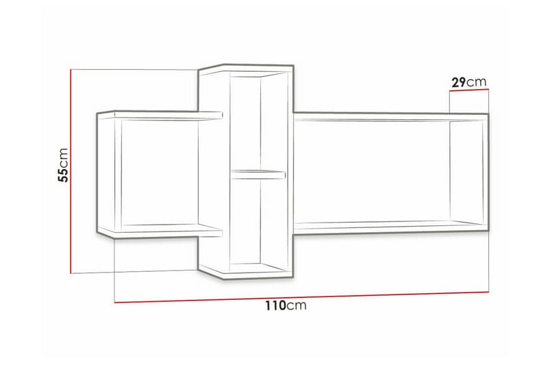 Edinbane Vägghylla 110x29 cm - Brun - Vägghylla
