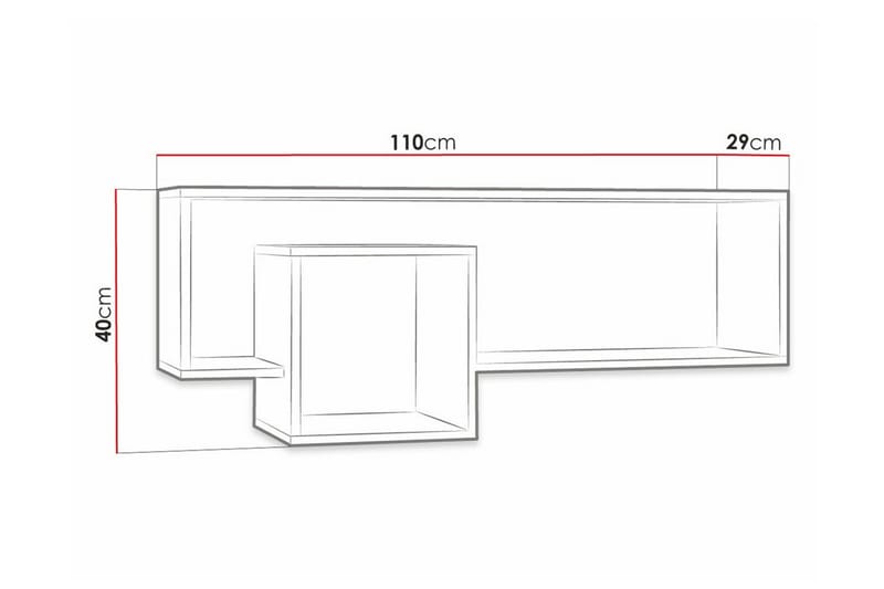 Edinbane Vägghylla 110x29 cm - Brun - Vägghylla