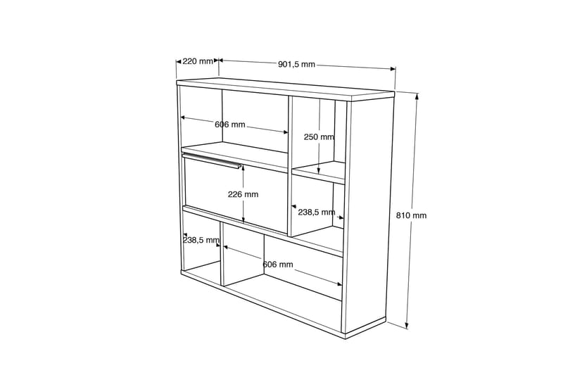 Liyakat Vägghylla 90,1 cm - Valnöt - Vägghylla