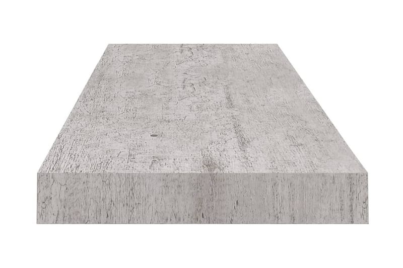 Svävande vägghyllor 4 st betonggrå 80x23,5x3,8 cm MDF - Betonggrå - Förvaring - Hylla - Vägghylla