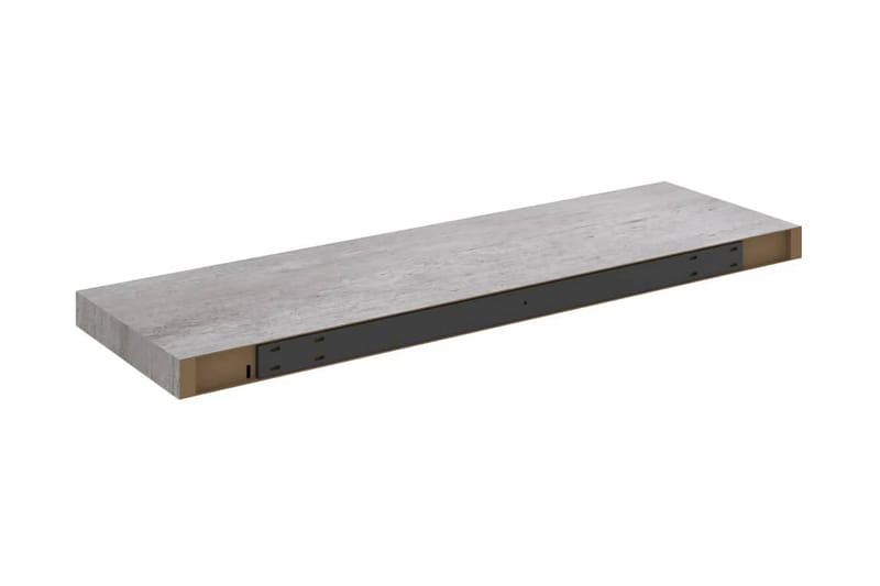 Svävande vägghyllor 4 st betonggrå 80x23,5x3,8 cm MDF - Betonggrå - Vägghylla