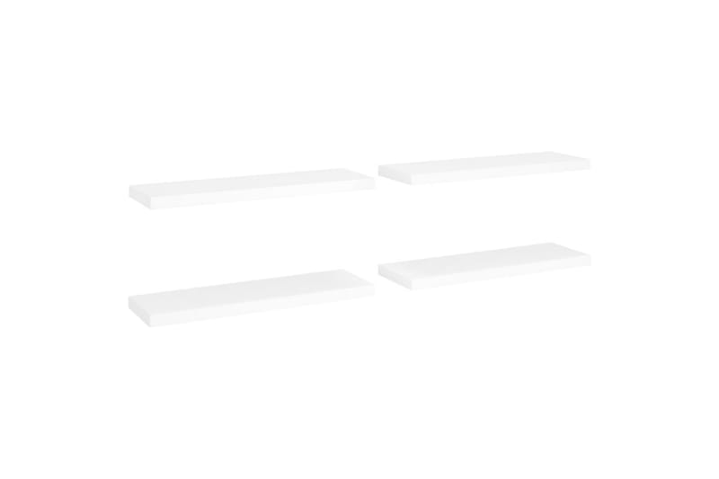 Svävande vägghyllor 4 st vit 80x23,5x3,8 cm MDF - Vit - Vägghylla