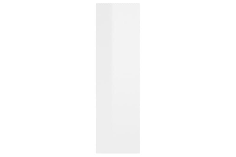 Vägghylla vit högglans 75x16x55 cm spånskiva - Vit - Vägghylla