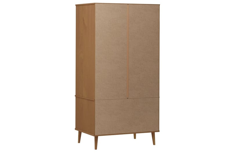beBasic Garderob brun 90x55x175 cm massiv furu - Brown - Garderob & garderobssystem - Klädskåp & fristående garderob