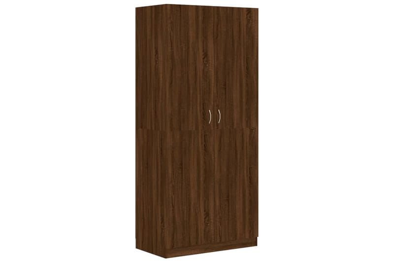 beBasic Garderob brun ek 90x52x200 cm konstruerat trä - Brown - Garderob & garderobssystem - Klädskåp & fristående garderob